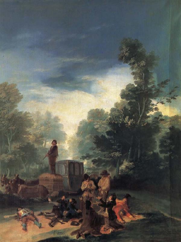 Francisco Goya Highwaymen attacking a  Coach